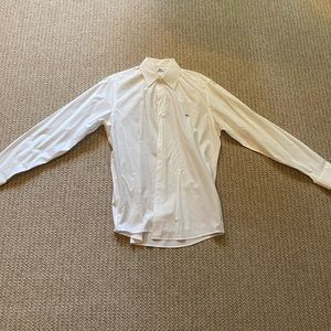 Lacoste White Cotton Dress Shirt 40 Made in France
